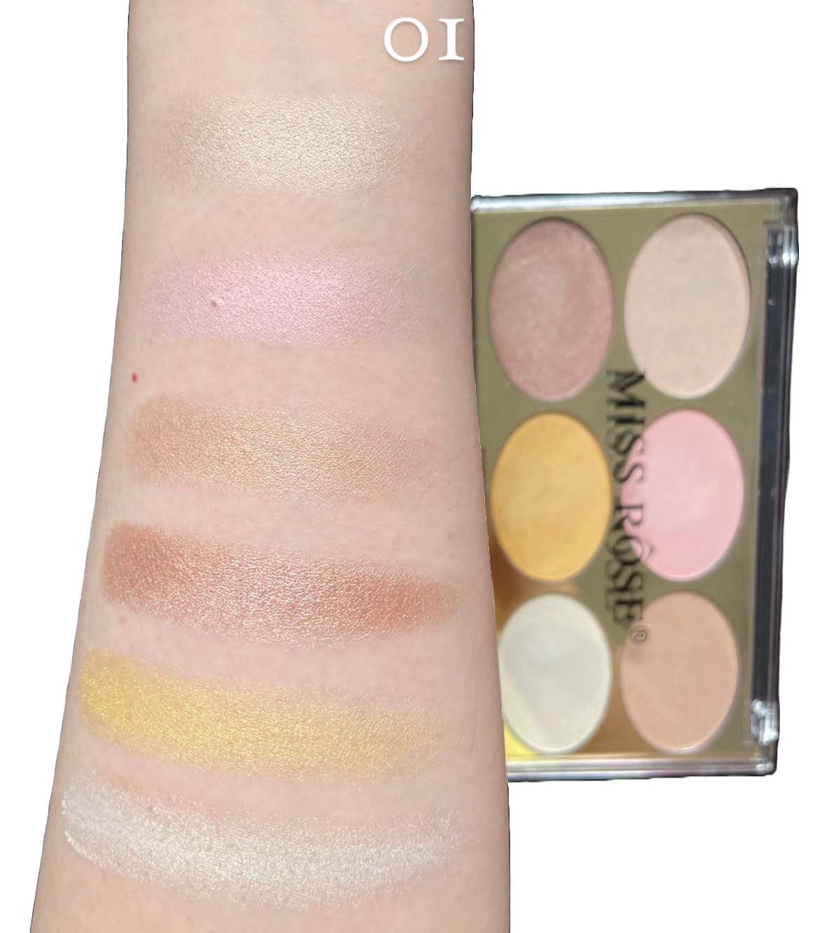 Miss rose Gilded Ellipse highlighters Kit