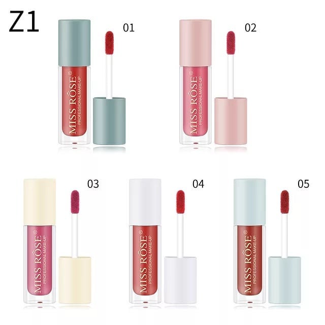 Miss Rose long lasting waterproof velvet matte Lip Gloss (Set of 5)