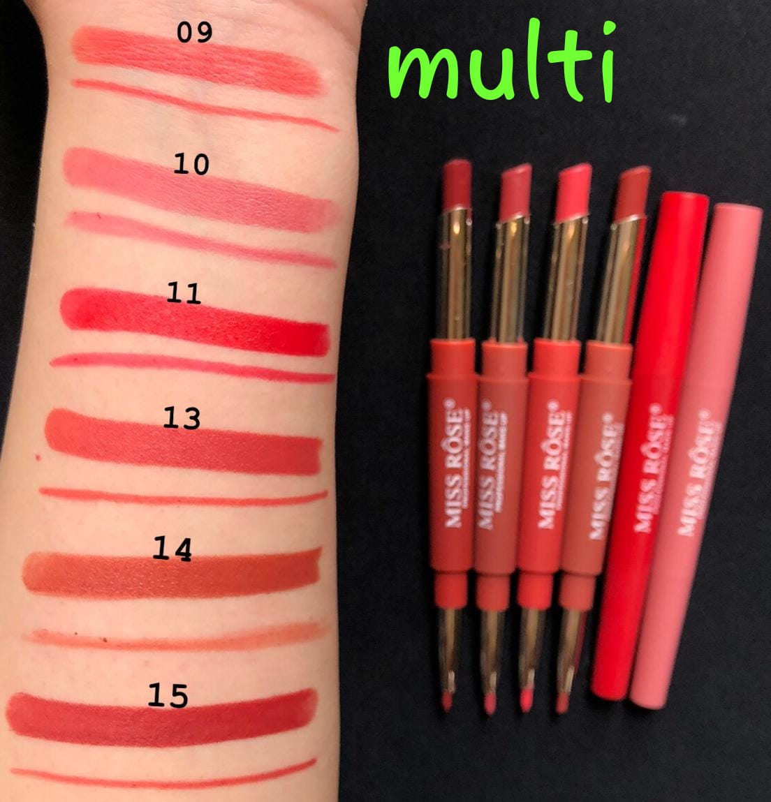 MISS ROSE Lipsticks Plus Liner
