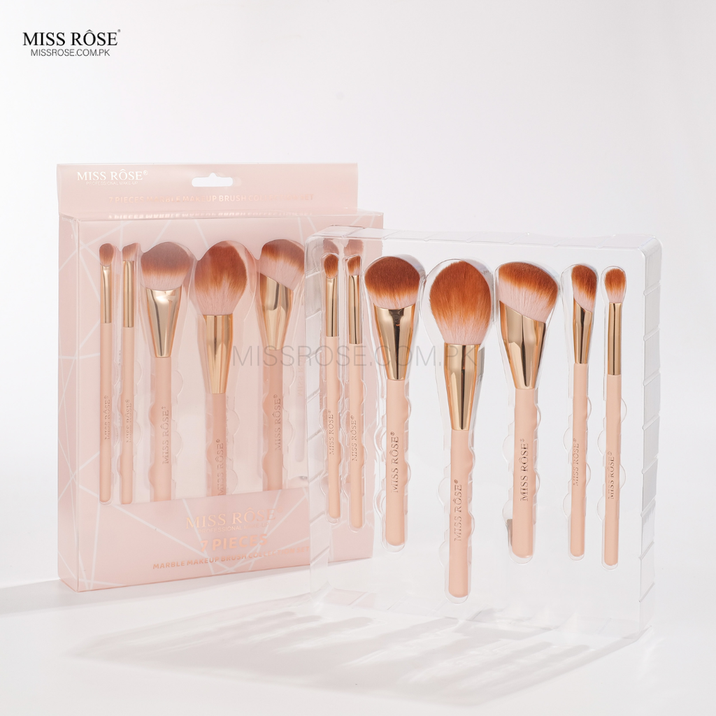 Miss Rose 7-Piece Marble Makeup Brush Collection Set