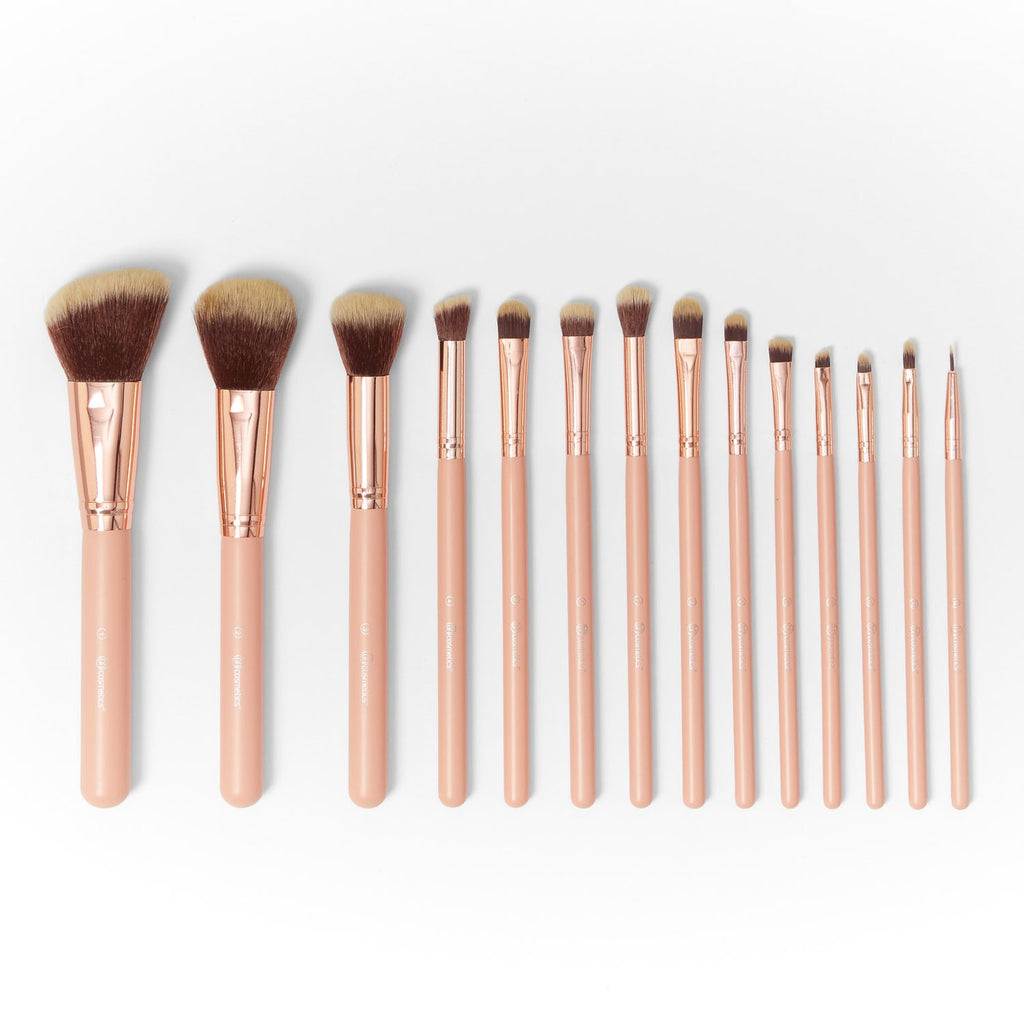 BH Chic 14 Piece Makeup Brush Set With Zip Bag