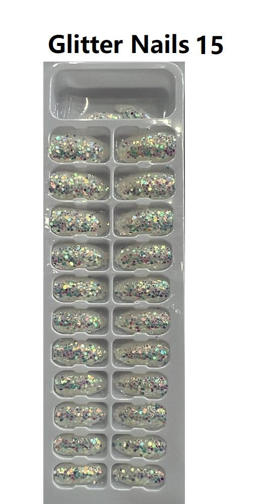 Miss Rose Glitter nails