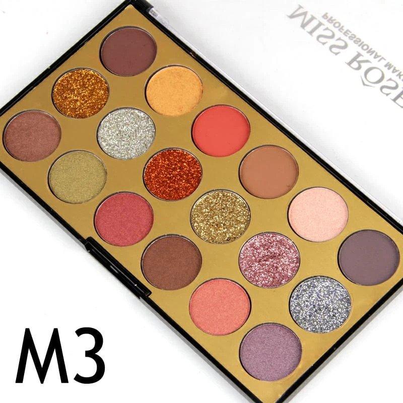 Miss Rose 18 Color Matte Shimmer Eyeshadow Palette