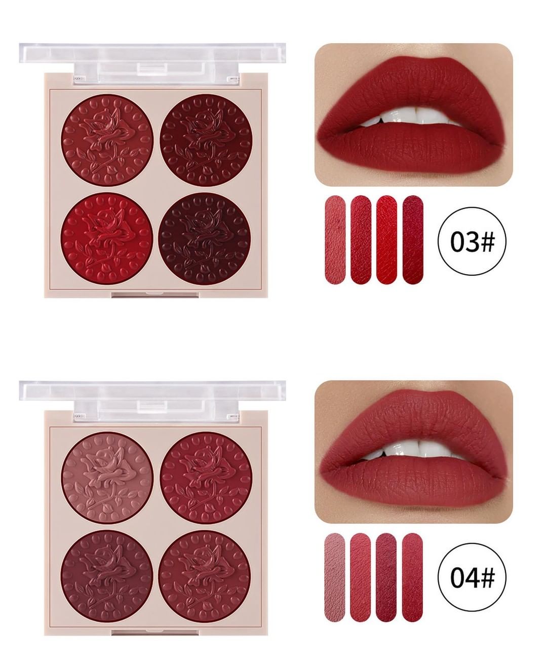 MISS Rose 4 Color Exclusive Creation Lip Palette