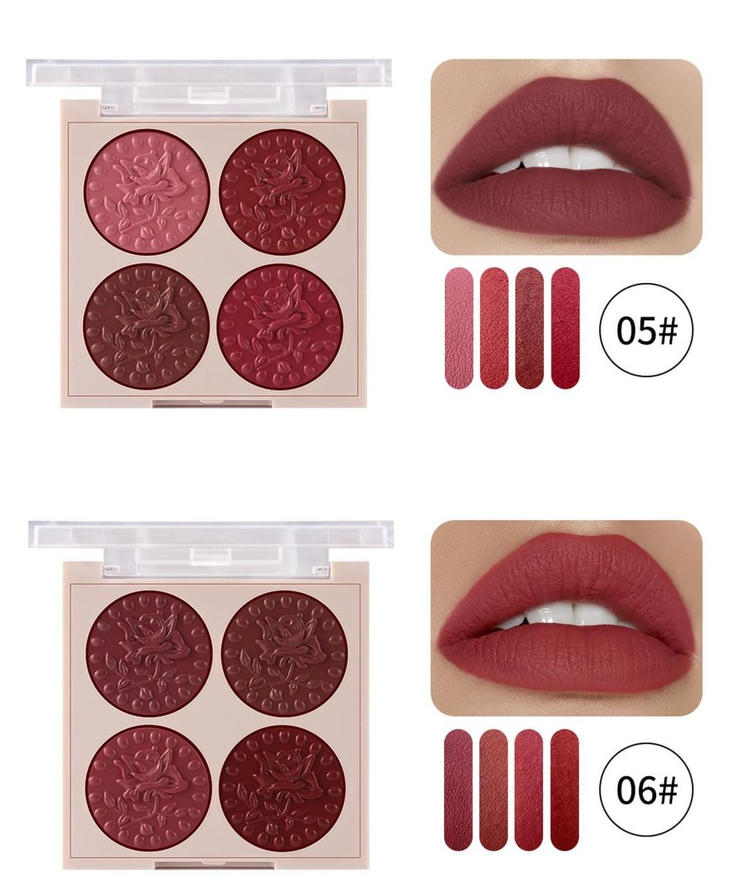 MISS Rose 4 Color Exclusive Creation Lip Palette