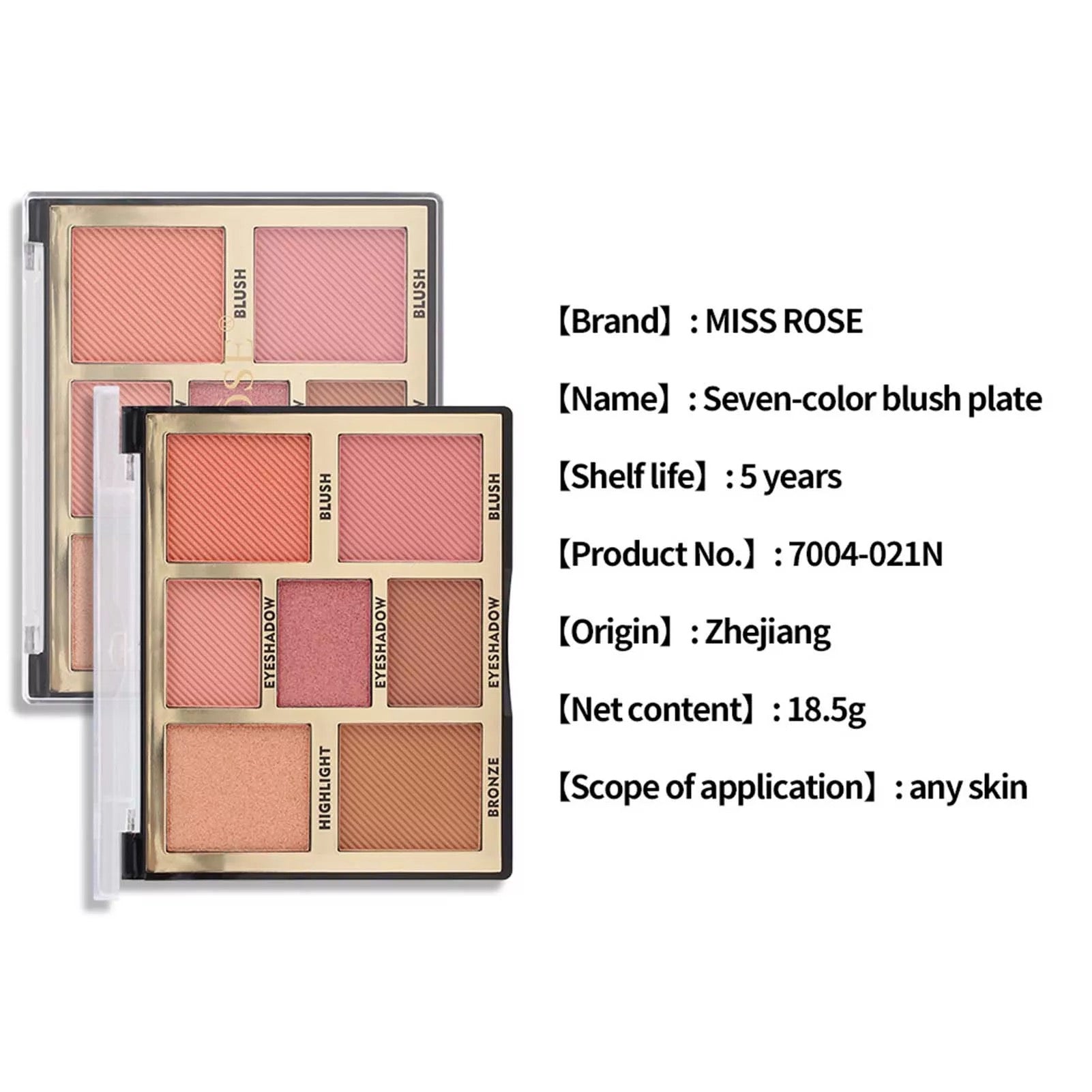 Miss Rose 7 Color Face Palette