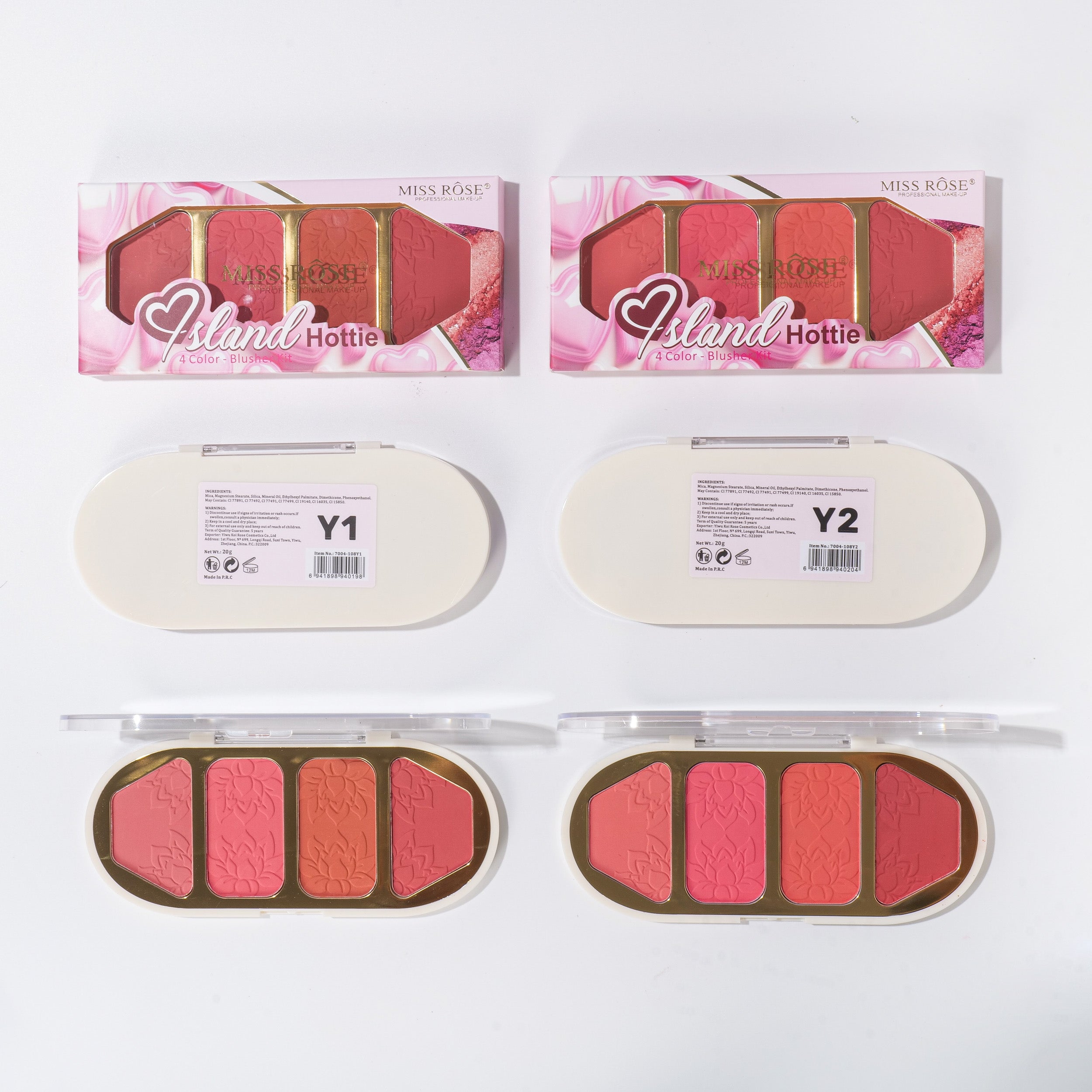 Miss Rose Island Hottie 4 color blusher