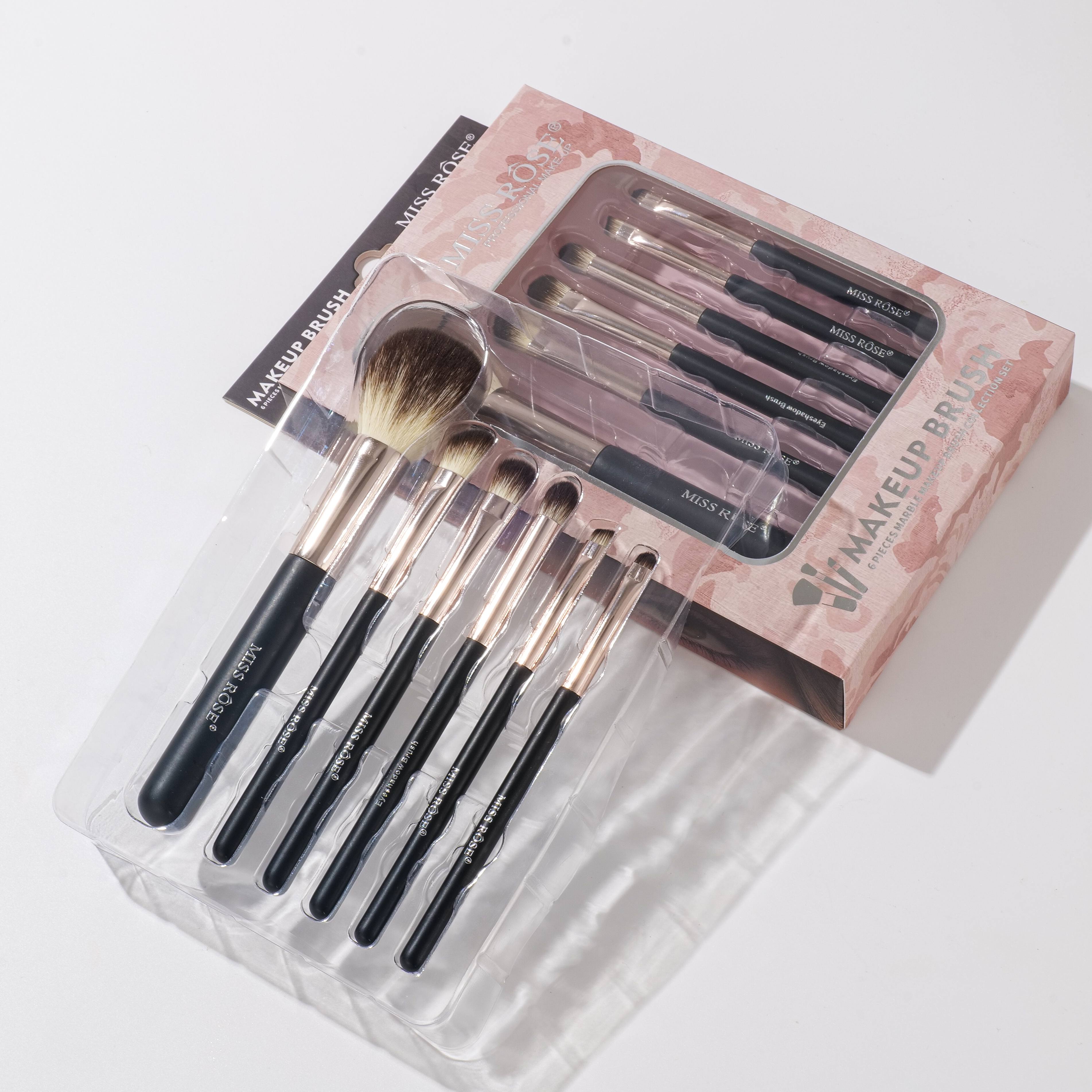Miss Rose Makeup Brush Set (6 Piece)
