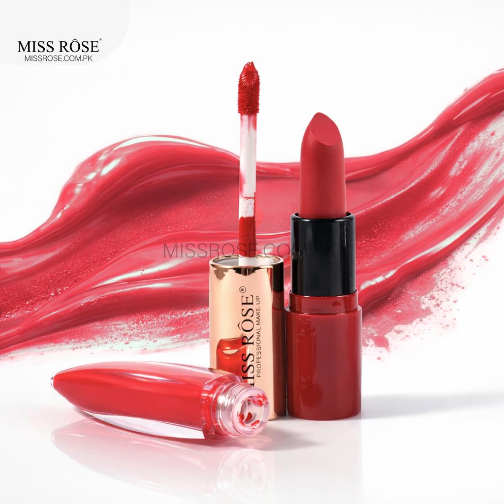 Miss Rose Dual-Ended Matte Lipstick & Lip Gloss