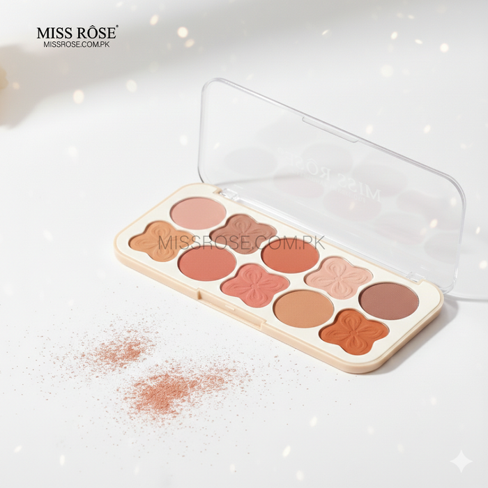 Miss Rose 10-Colors Clover Blusher Palette