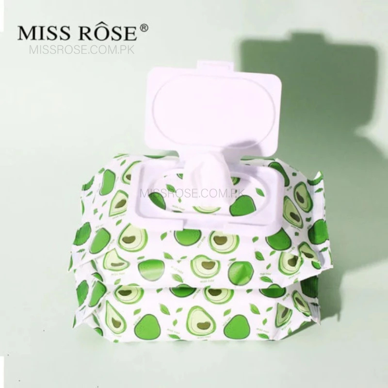 Miss Rose Avocado beauty concept facial cleaning  wipes