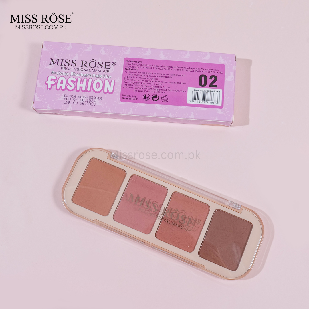 Miss Rose ButterBlend 4-Color Blush Palette
