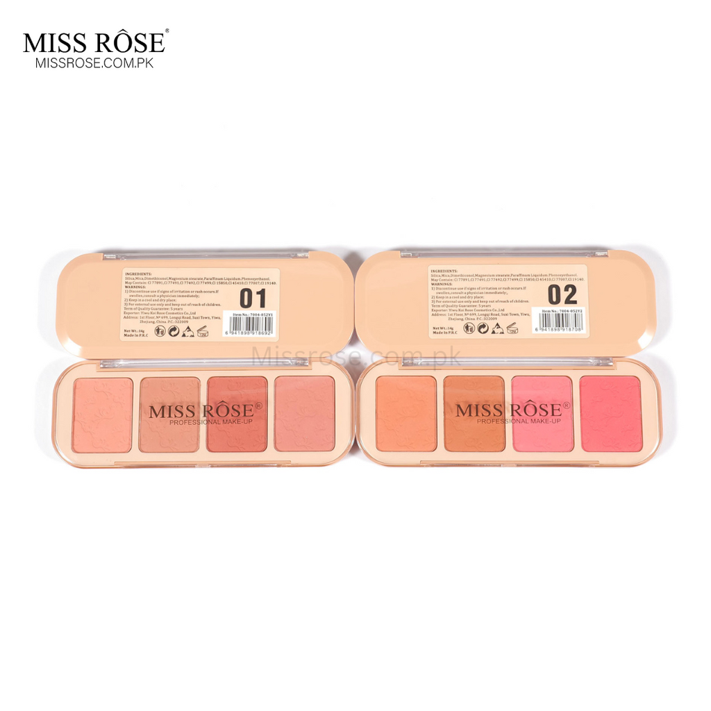 Miss Rose ButterBlend 4-Color Blush Palette