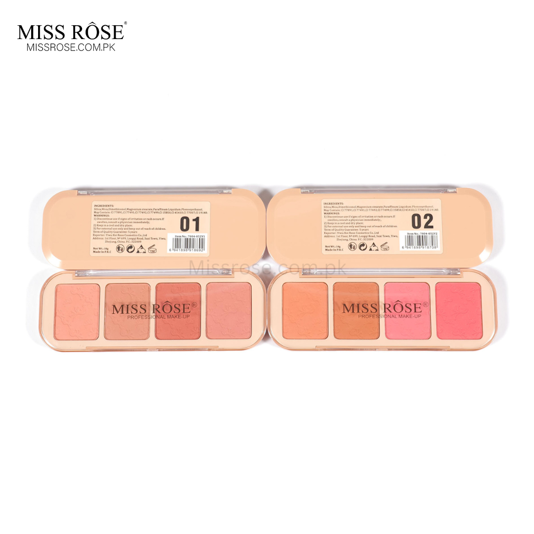Miss Rose ButterBlend 4-Color Blush Palette