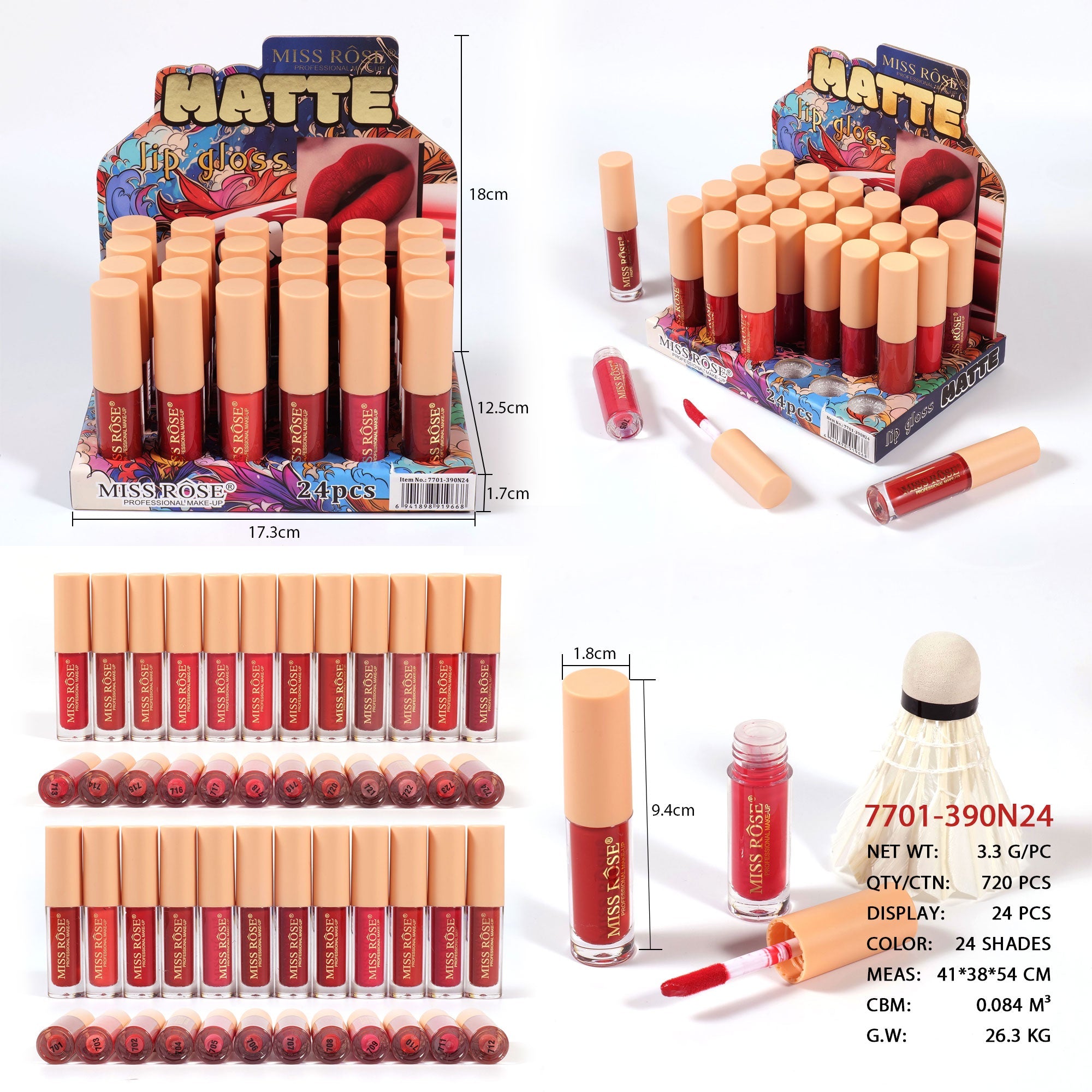 Miss Rose Matte Luxe Lip Gloss