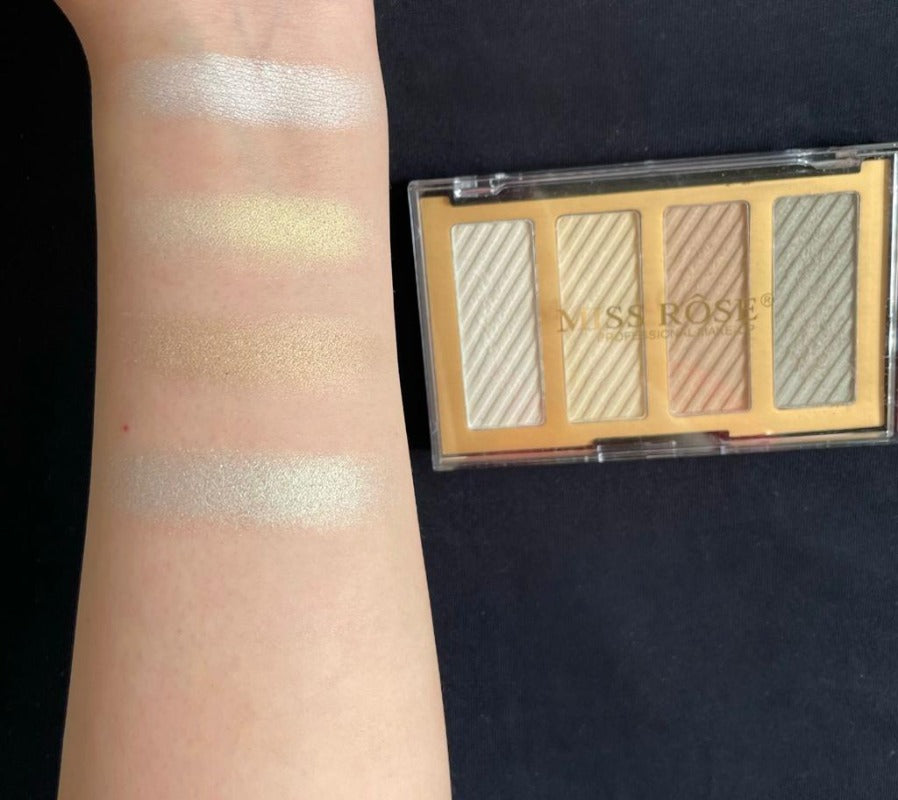 Miss Rose 4 Color Highlighter Palette