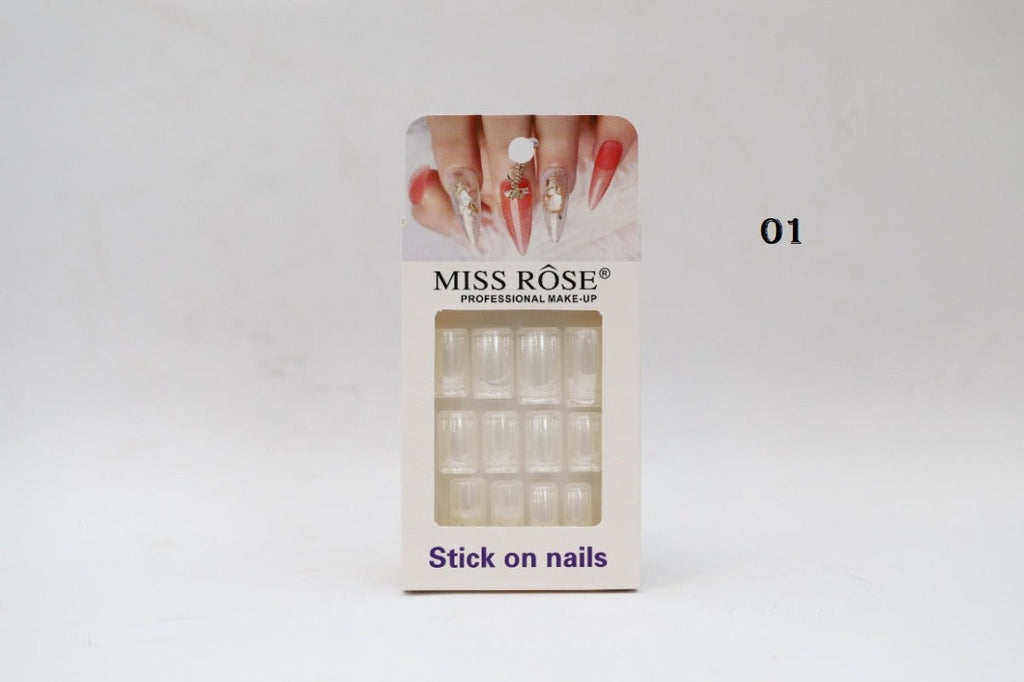 Missrose Stick on French Nails Pack  (NEW)