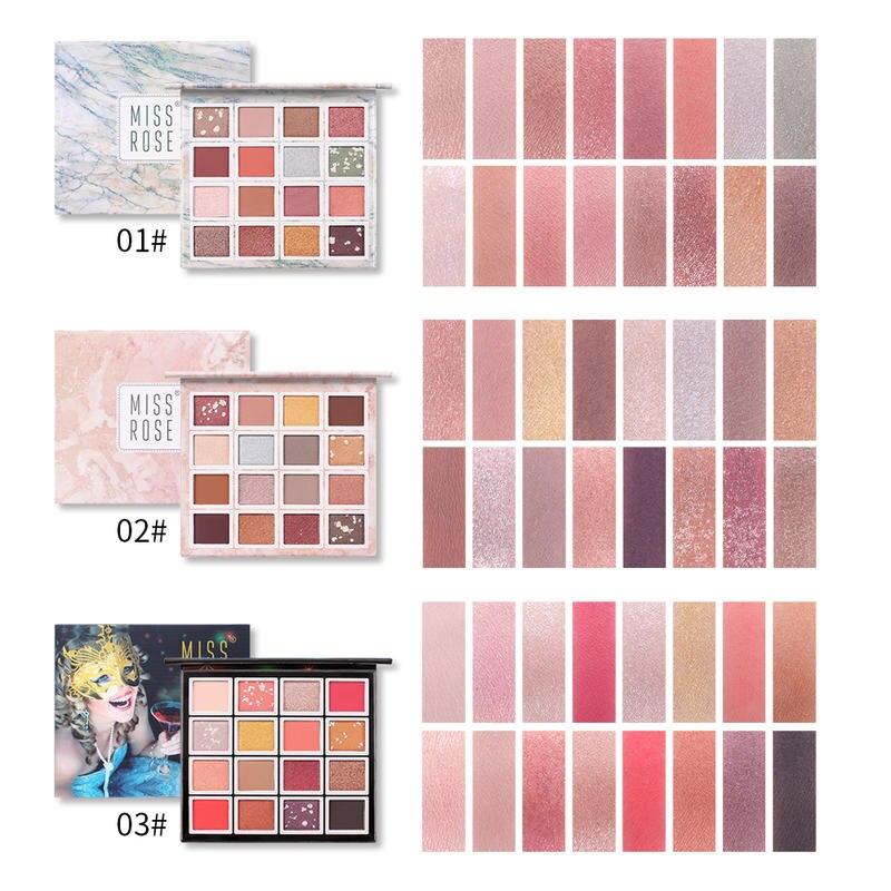 MISS ROSE 16 Color Pigment Eyeshadow Palette